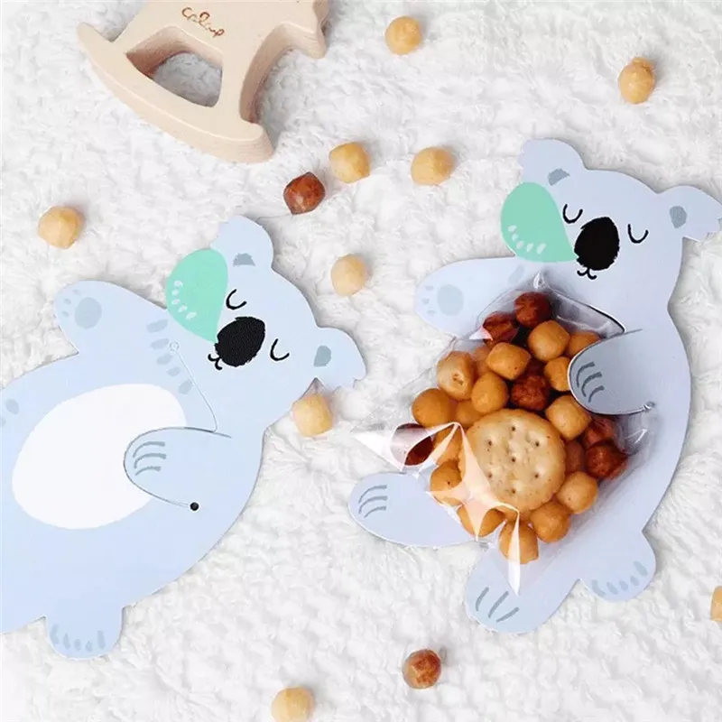 

10Pcs/Lot Cute Cartoon Animals Cookie Candy Bag Wedding Baby Shower Birthday Party DIY Gift Bags Biscuits Baking Gift Packaging