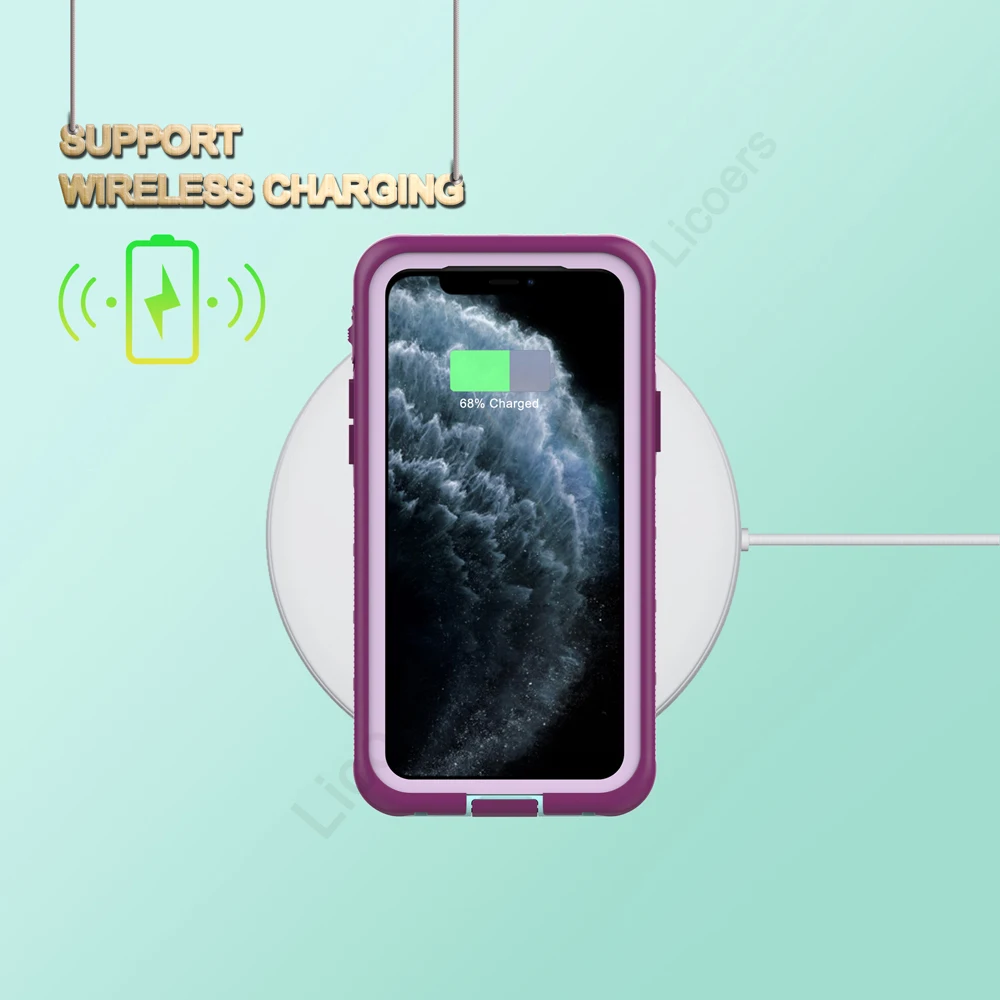 

IP68 Waterproof Case for iPhone 11 Pro Max 11 Pro Diving Swimming Sport Clear Transparent PC Back Shockproof Protective Cover