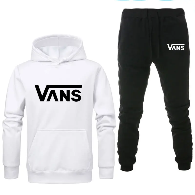 

VANS Mens Suit Casual Sports Hoodie Sports Casual Pants Autumn Winter Warm Sportswear Men Women Boutique 2 Piece Set 2020 NEW