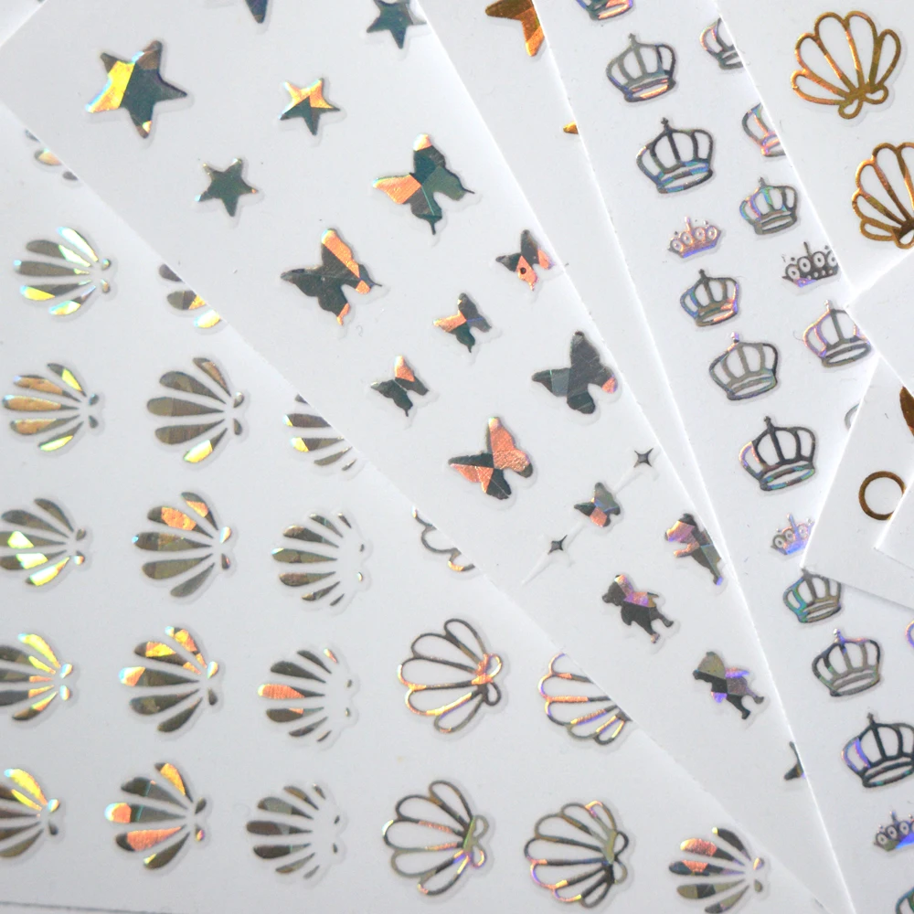 

10 шт., самоклеящиеся 3D-Наклейки для дизайна ногтей