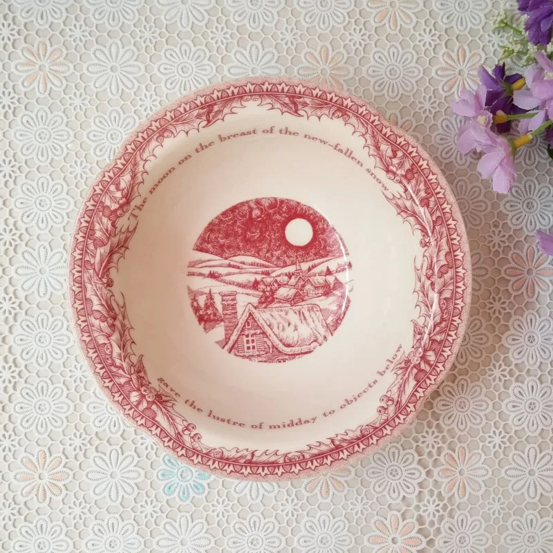 Johnson Brothers керамические тарелки оригинальный один красный Санта Винтаж таблички