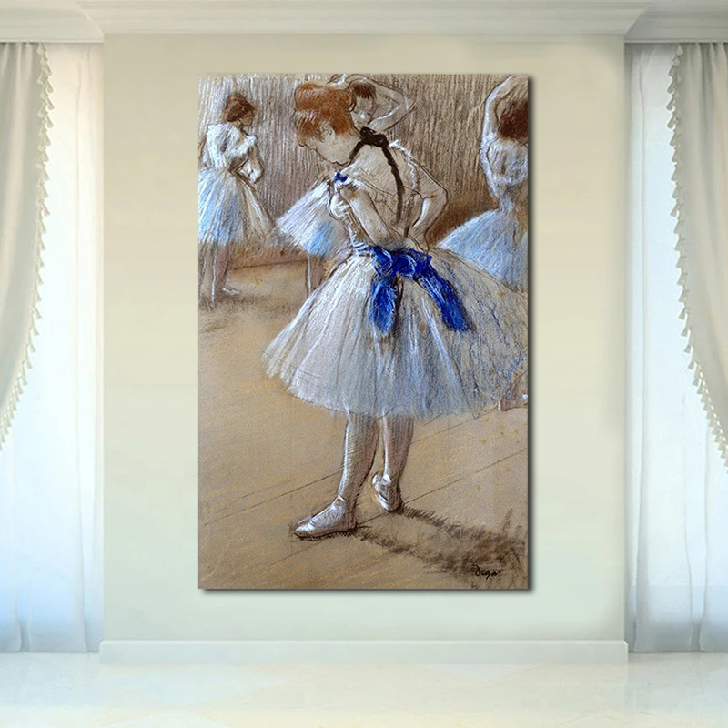 Рисунок на холсте Эдгар дегас подготовка танцора классические настенные картины