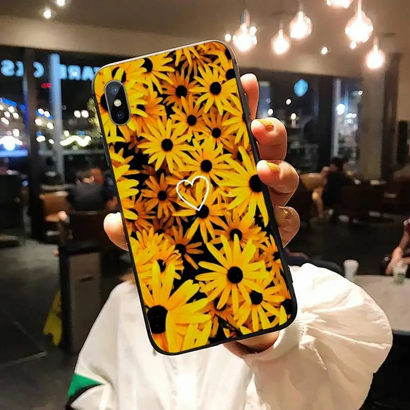 

Yellow Sunflower Flower art Phone Case for iPhone 11 12 pro XS MAX 8 7 6 6S Plus X 5S SE 2020 XR