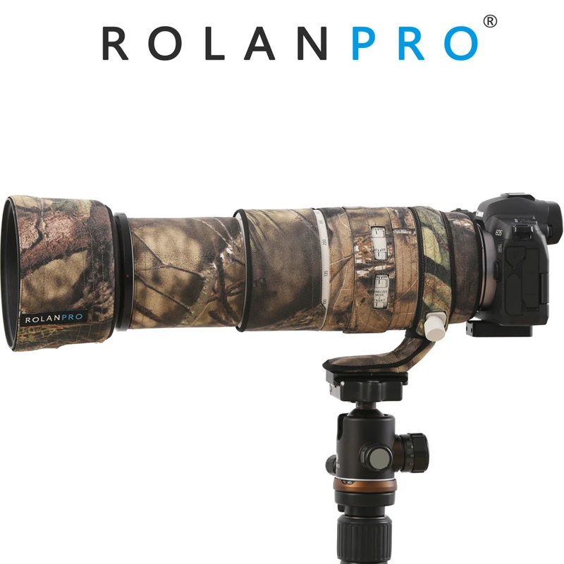 ROLANPRO водонепроницаемый чехол для объектива Canon RF 100-500 мм F/4 5-7 1 L IS USM Камуфляжный