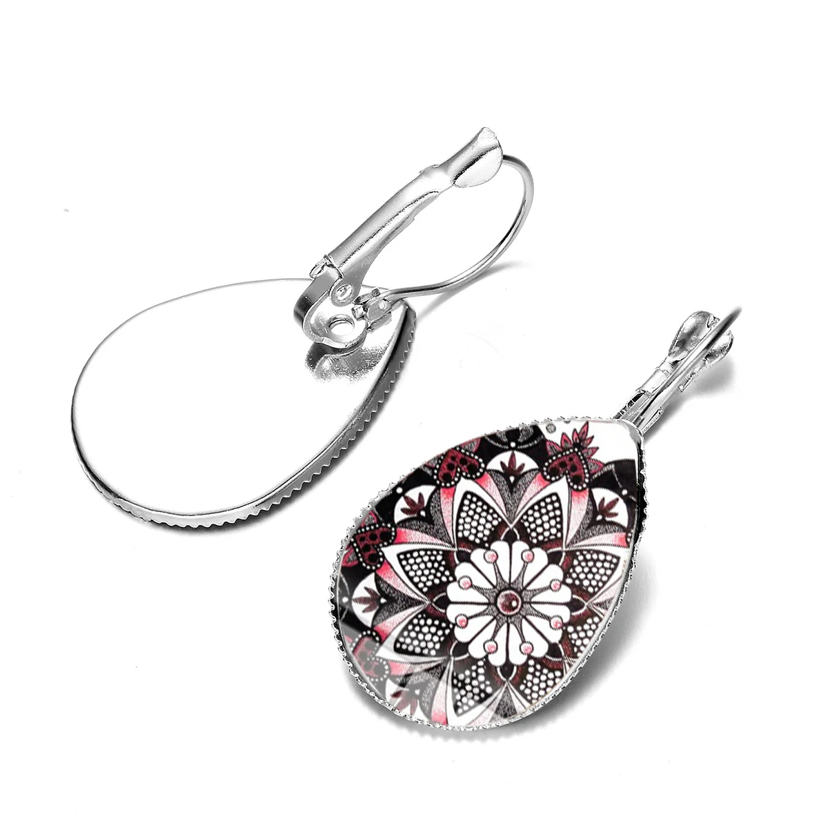 Серьги из хны Йога дзэн-буддизм Сакральная геометрия мандала цветок стекло