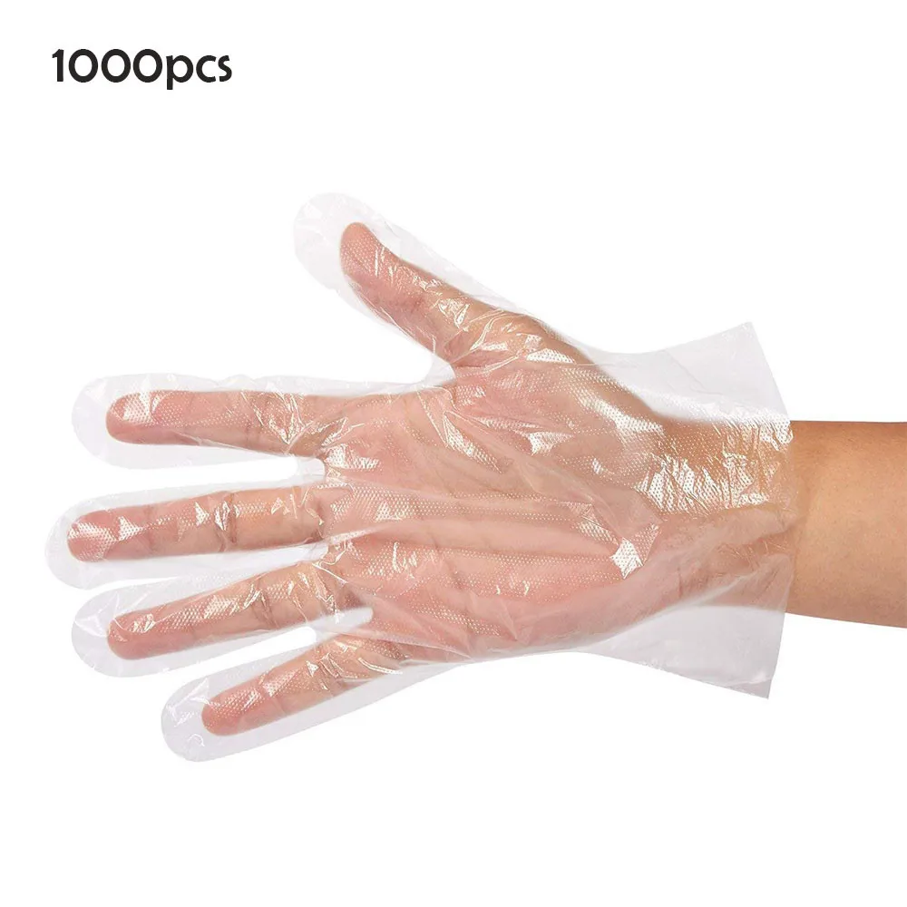 

Promotional Gloves 1000pcs Plastic Disposable Gloves Restaurant Home Service Catering Hygiene Isolate Pollution Outdoor Use