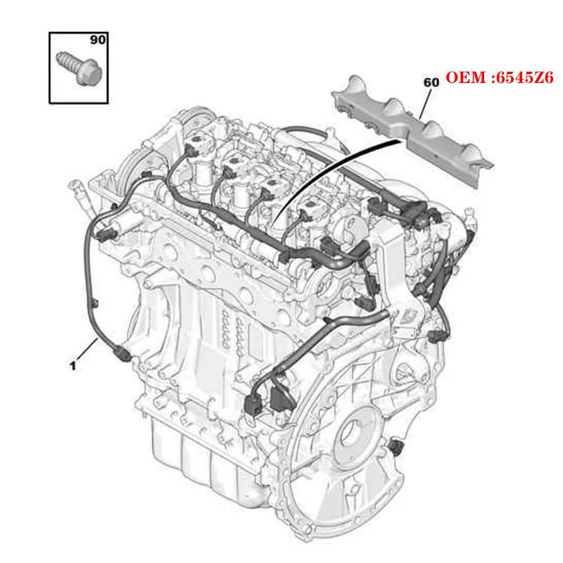 Подходит для Peugeot 207 308CC 308SW 508 5008 RCZ Citroen C4 DS5 защитный жгут проводов катушки