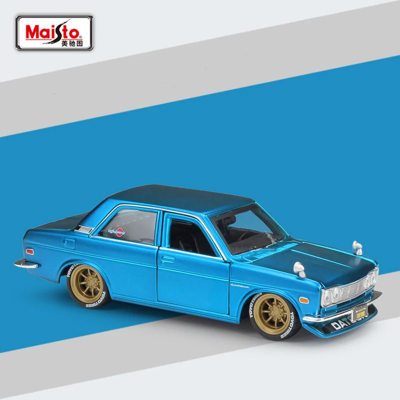Модель автомобиля Maisto 1:24 Nissan 1971 DATSUN 510 модель под давлением в ретро стиле игрушка