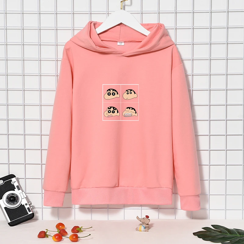 

Crayon Shin-chan Japan Anime Children Cotton Hoodies Funny Kawaii Printed Long Sleeve Tops Autumn Multi-color Boys Girls Clothes