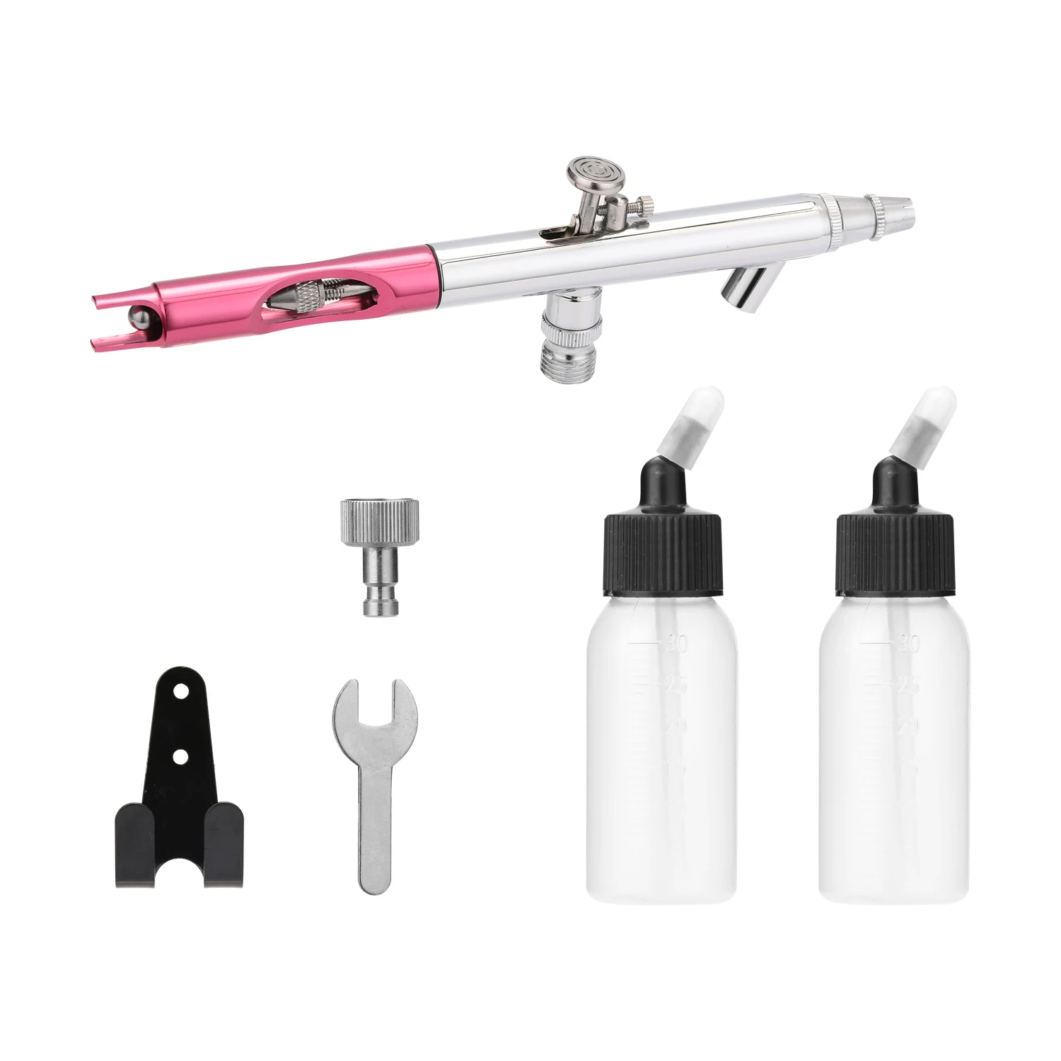 

Professional 0.35mm Airbrush Set for Model Making Art Painting with G1/8 Adapter Wrentch 2 Fluid Cups Pen Cap and Metal Holder