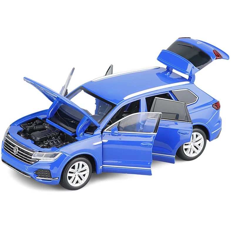 Новый 1:32 весы TOUAREG сплава игрушечный автомобиль со звуком и светильник
