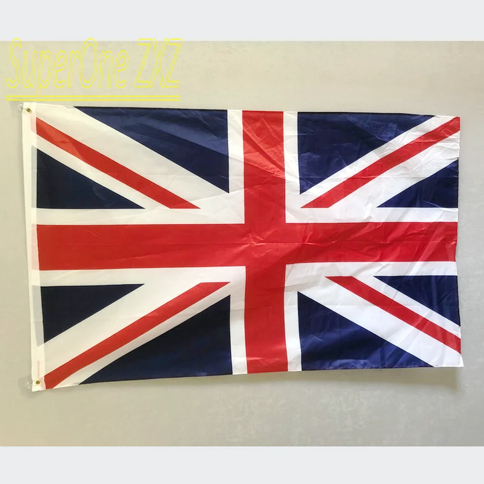 ZXZ Бесплатная доставка большой британский флаг баннер 90 * 150 см Соединенное Королевство 3x5FT национальный флаг Англии Великобритания крытый открытый декор