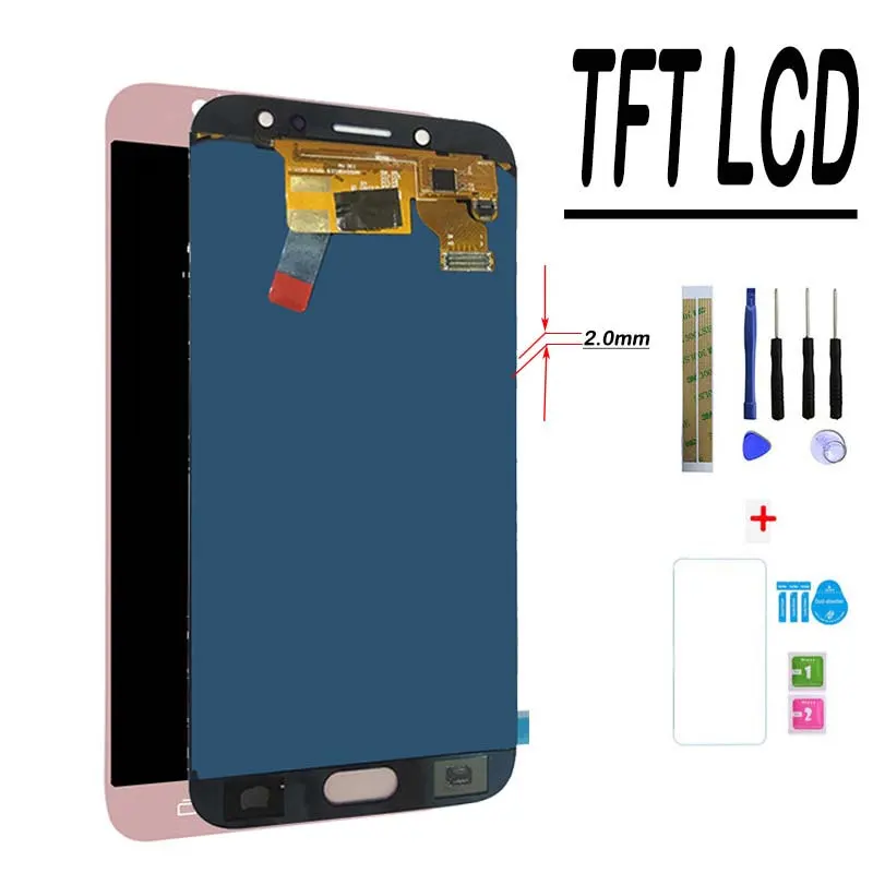 Pink SM-J730F/G/GM/FN/DS для samsung Galaxy J7 Pro J730 ЖК-дисплей+ сенсорный экран J730F регулировка яркости Pancel - Цвет: Pink