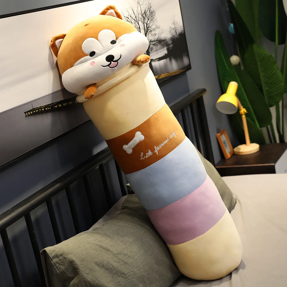 Barato 1 Ud. 60-100CM Tamaño Grande Arco Iris Perro Shiba Inu Peluches Encantadores Muñecos De Peluche Para Niños Bebé Niños Cumpleaños Regalos De Navidad