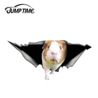 Графическая Виниловая наклейка для прыжков, 13 см х 6,1 см, в Гвинейском стиле, на бампер, наклейка в форме свиньи, автомобильные наклейки с животными, 3D, с животными, для окна автомобиля, ноутбука