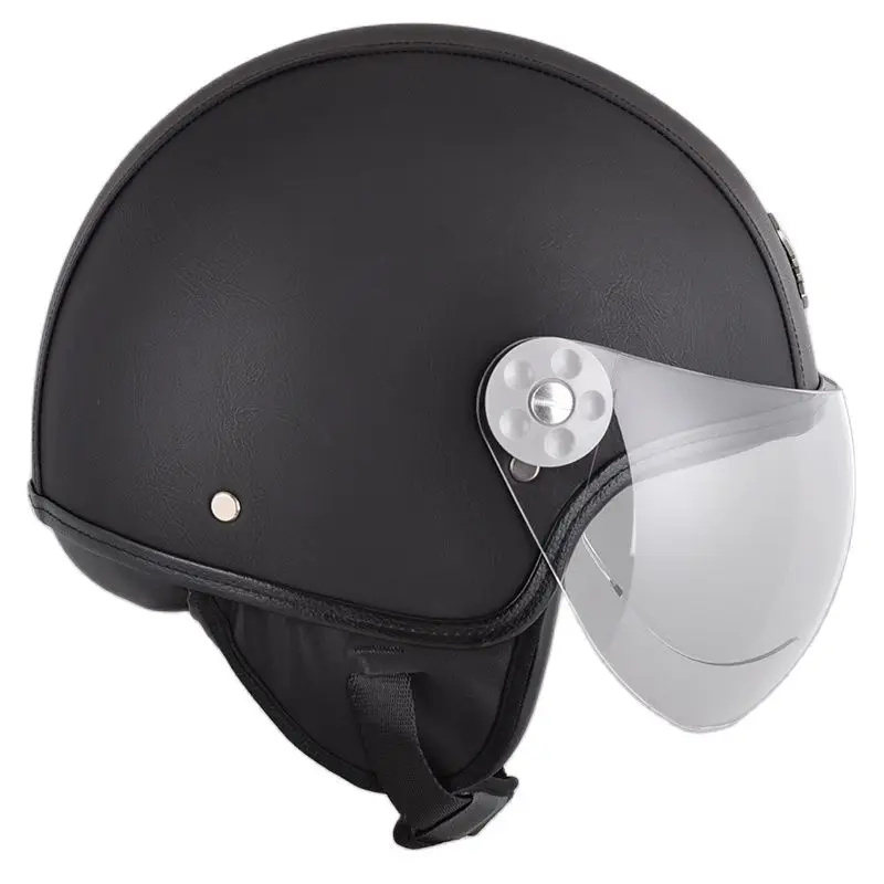 Винтажный мотоциклетный шлем на половину лица в стиле ретро немецкий Kask Cafe Racer