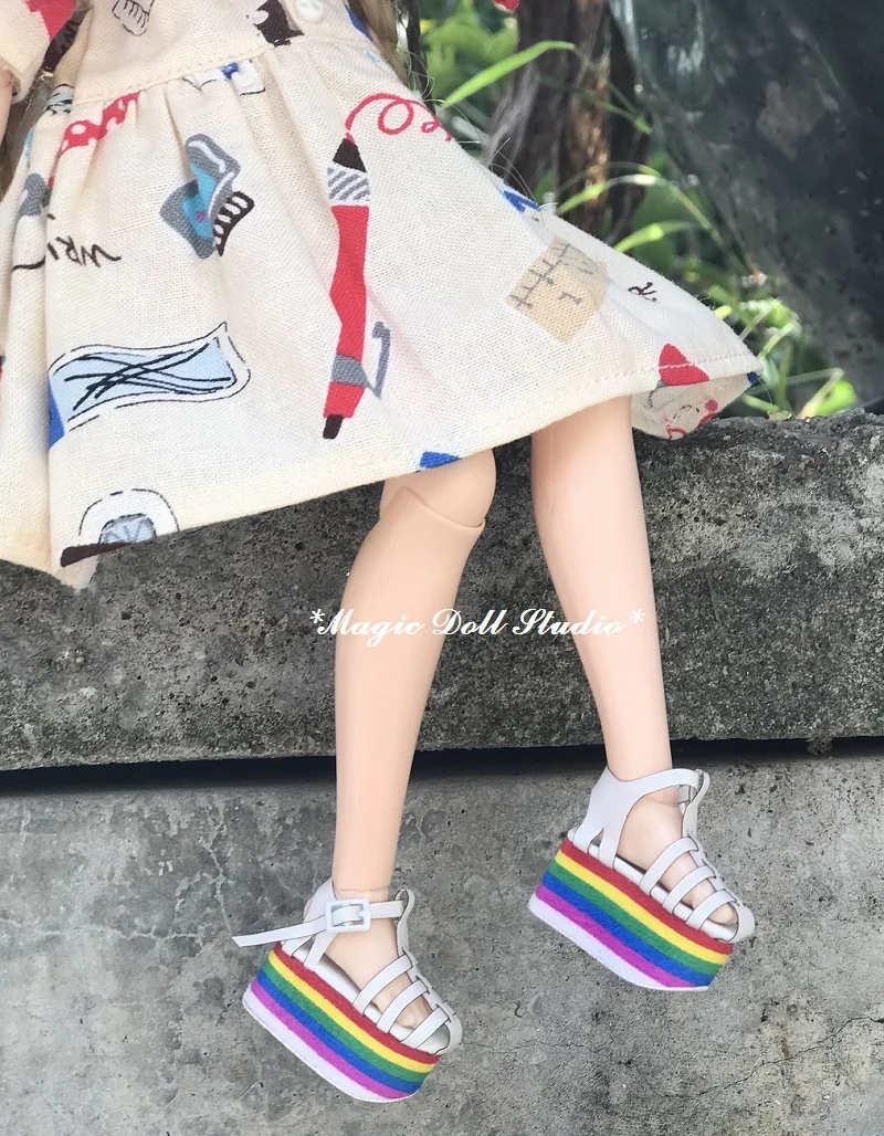 [MG702] 2021 бесплатная доставка туфли для кукол Neoblythe # Rainbow Jerry сандалии подходят Blyth