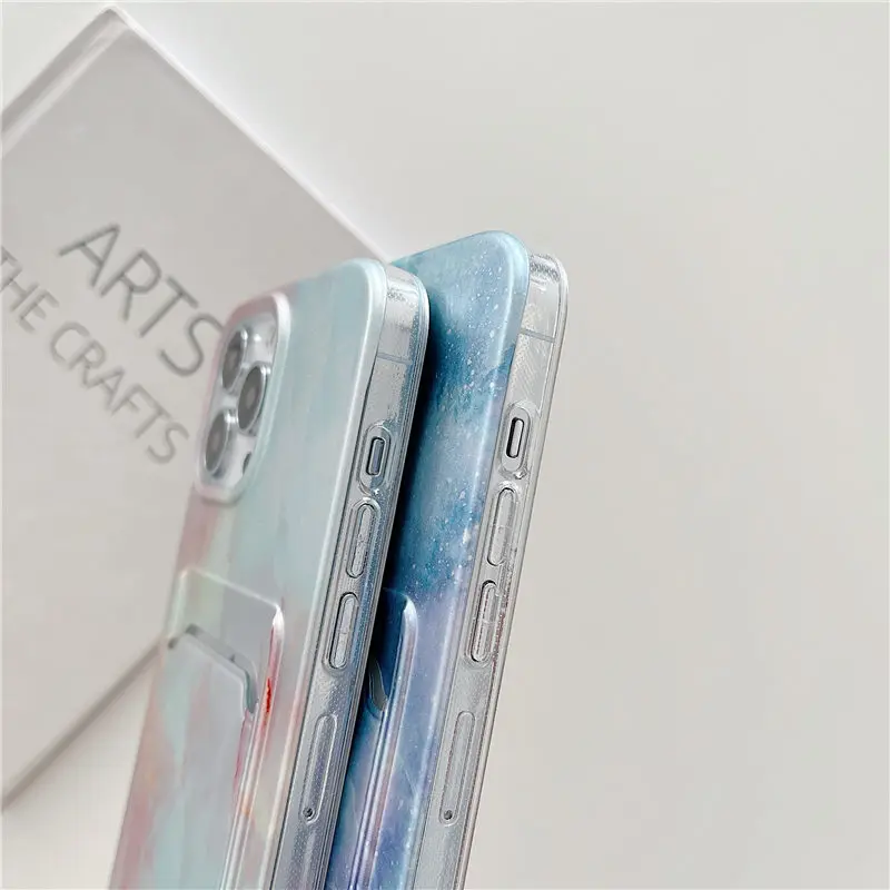 Чехол для телефона iPhone 13 12 11 Pro Max X XR XS 7 8 Plus искусственный мраморный кошелек чехол
