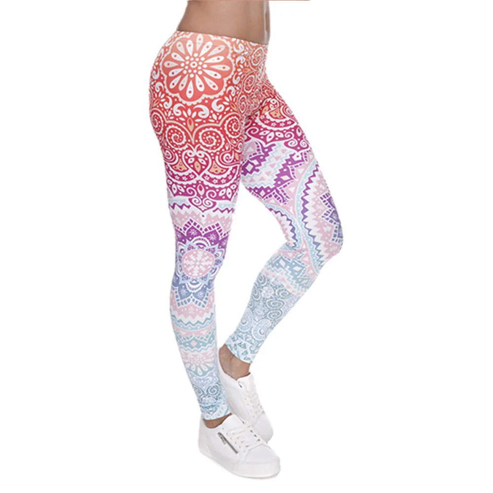 Леггинсы с принтом из мультфильма 3D цифровой ацтеков брюки 12% сексуальный