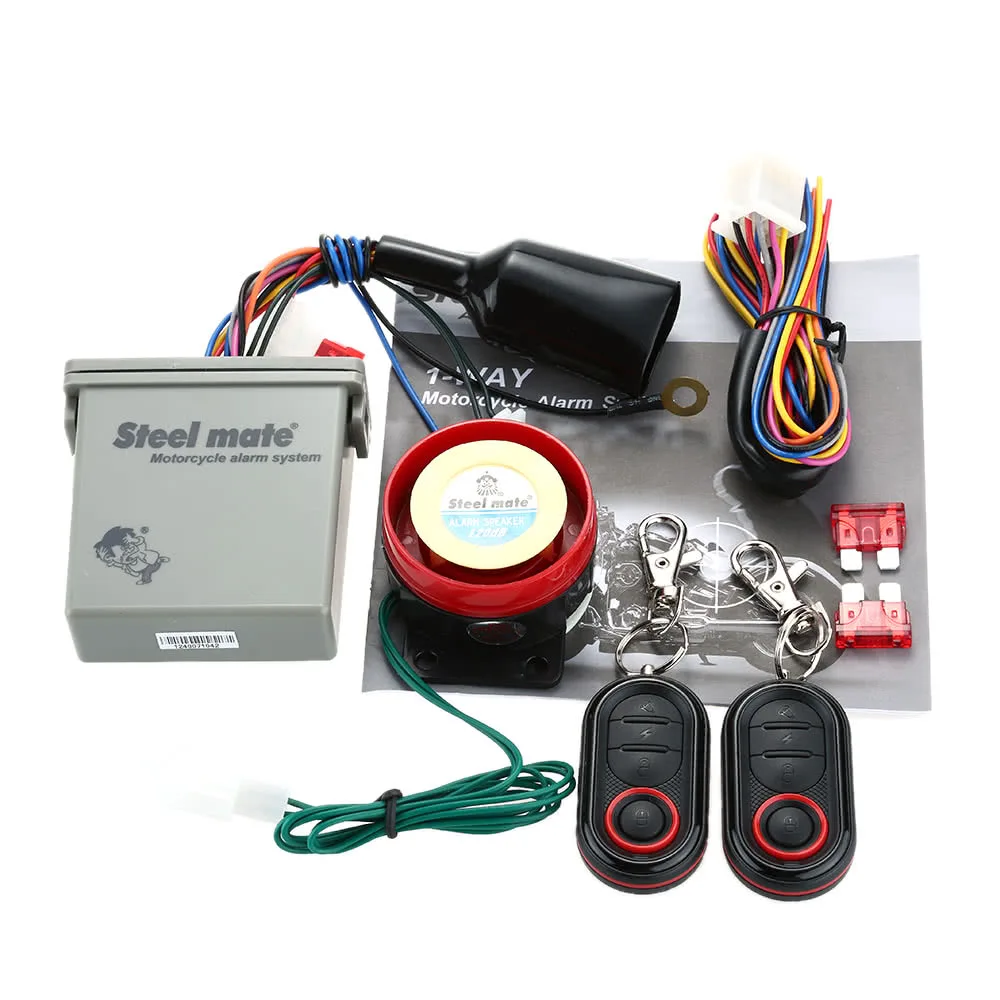 

986E 1 Way Motorcycle Alarm System Remote Engine Start Motorcycle Engine Immobilization with Mini Transmitter