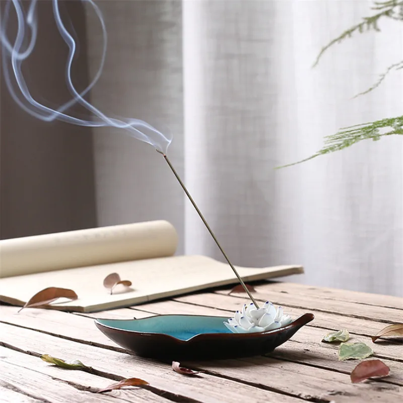 Поднос для ароматерапии ручной работы в виде листа лотоса | Дом и сад