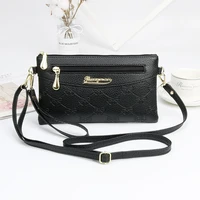 pu leather embossing shoulder bags for women new fashion multi function crossbody bags cheap female bag comfortable wrist strap