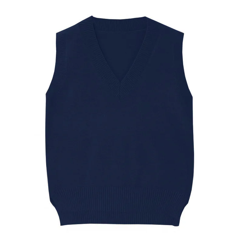 

2020 Spring Autumn Girls Sweater Knitted Vest Women Vintage Sleeveless V-neck Female Casual Loose Tank Tops Pullover 3 Colors