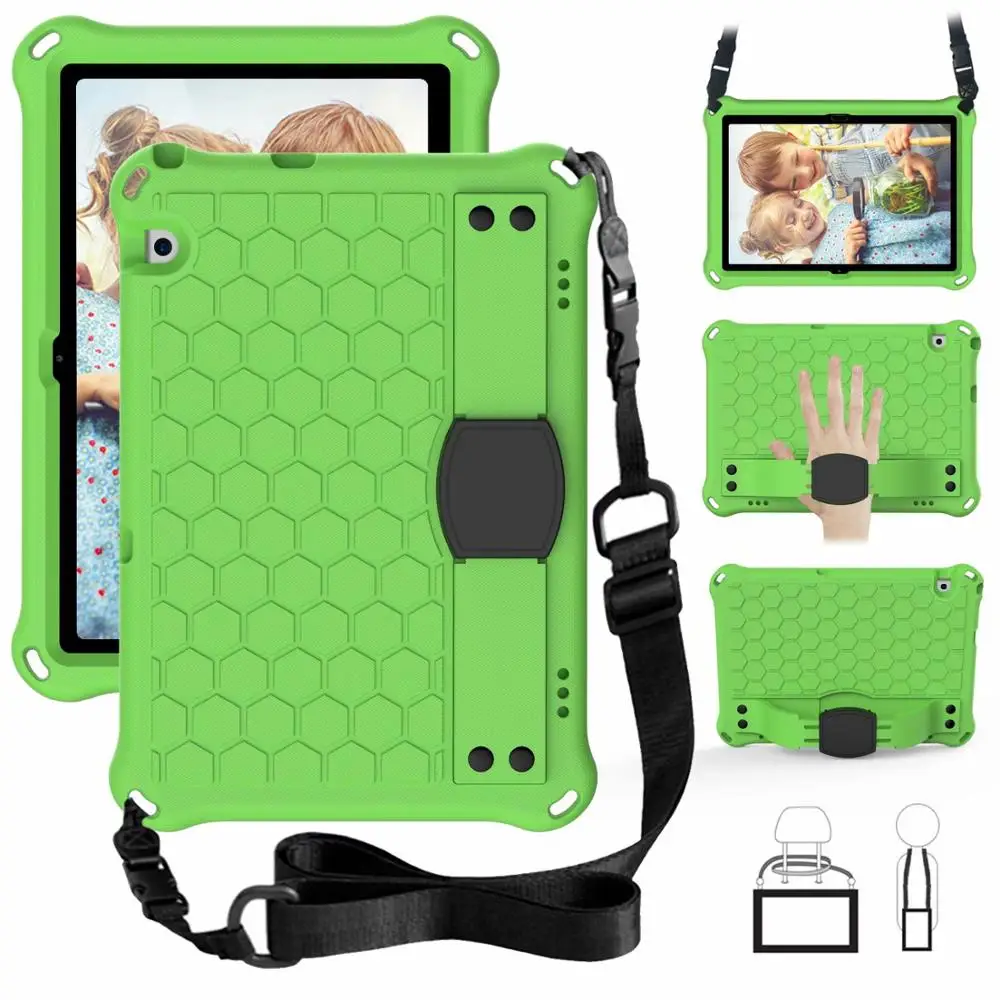 

Tablet Protect Case For Huawei MediaPad T5 10 AGS2-W09/L09/L03/W19 10.1 inch Kids Safe EVA Shockproof Cover Coque+Pen+Straps