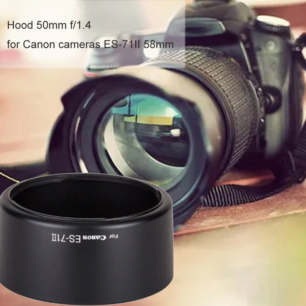 

Sun Hood Zoom Lens Cap Sunshade Protecting For Canon 50mm f/1.4 ES-71II 58mm Shade Camera Cover Protector Accessories