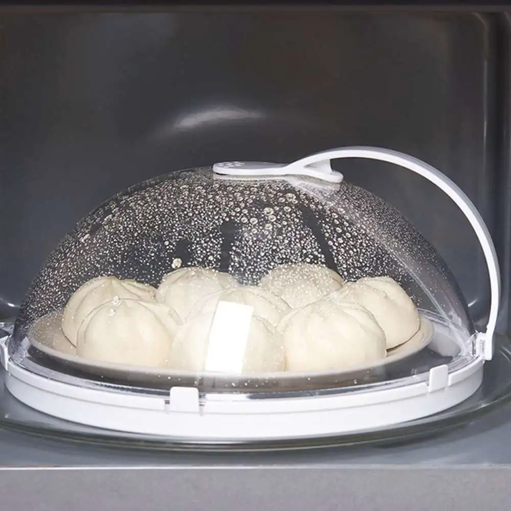 

Professional Microwave Food Anti-sputtering Cover With Handle Heat Resistant Lid