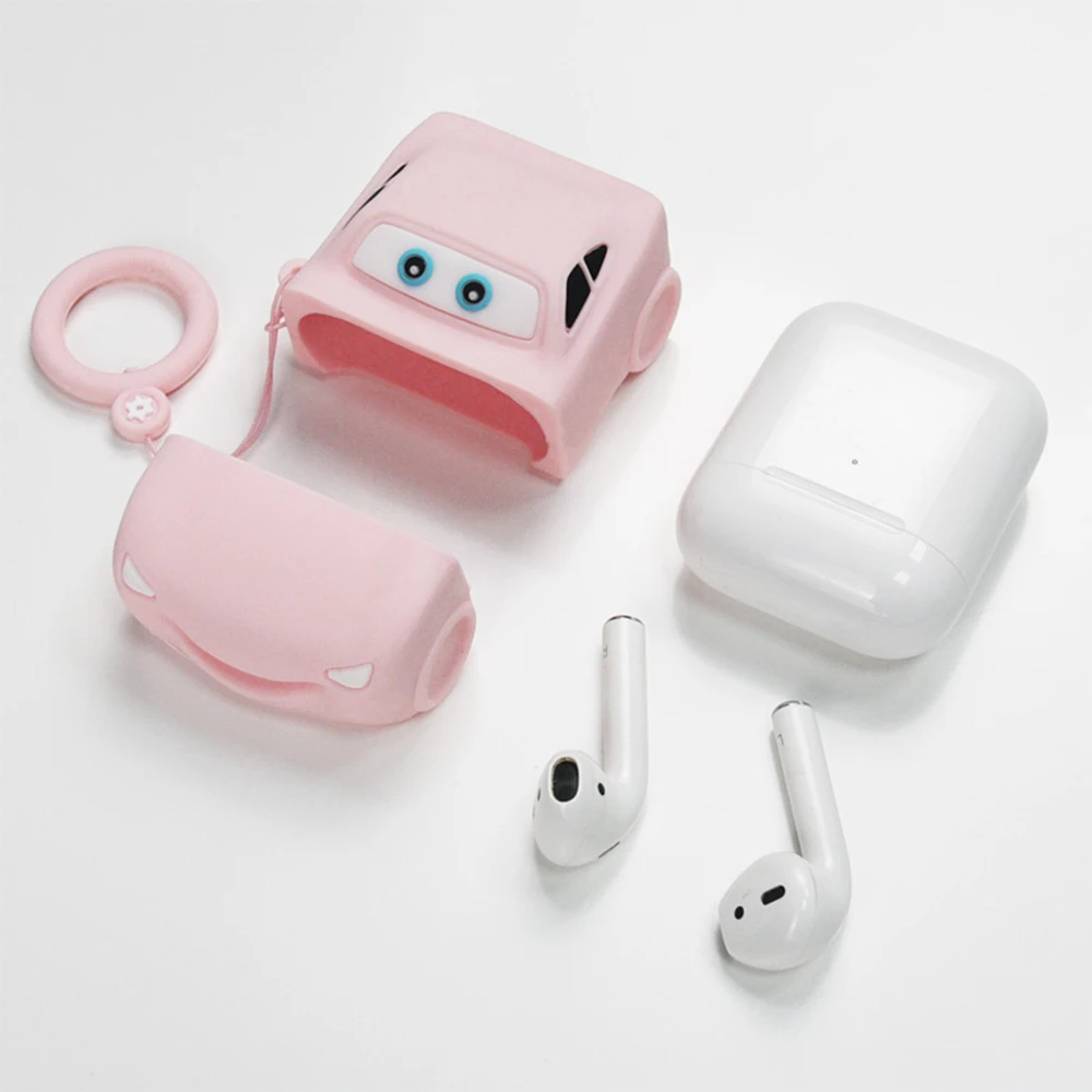 Игрушечный автомобиль, мягкий чехол для Apple AirPods 1, 2, чехол, милый ТПУ Силиконовый Футляр для наушников для AirPods 1, 2, коробка для хранения наушников