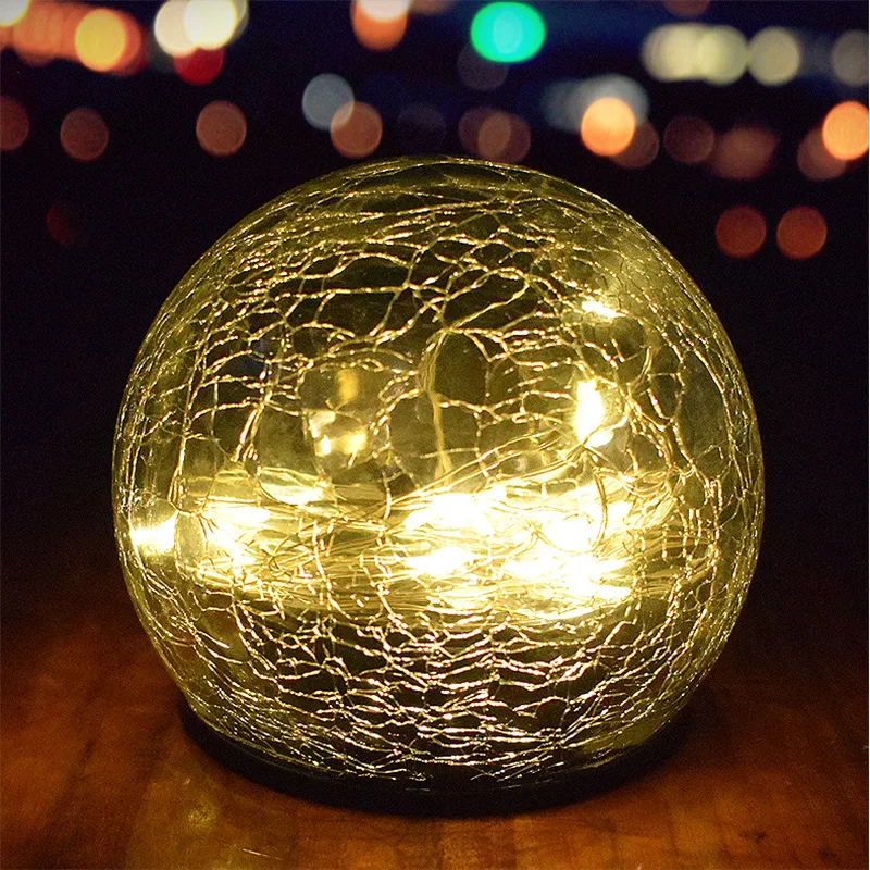 

Led Outdoor Waterproof Solar Lawn Light Garden Garden Decoration Buried Light Outdoor Glass Ball Cracked Plug Light