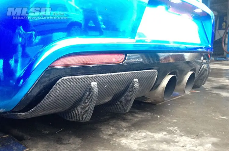 Golf 6 R20 Углеволокно 2 шт. Стайлинг автомобиля задний бампер сплиттер Накладка для