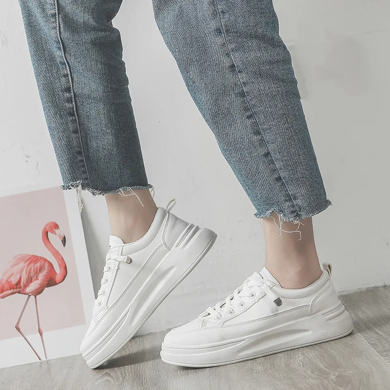 

Women Casual Shoes Sneakers Winter Chunky Platform Sneakers Woman Trainers 2019 Comfy White Shoes Woman Platform Sport Sneaker