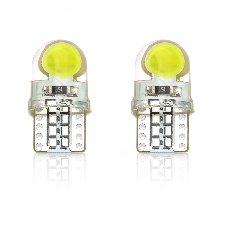 

1X Auto T10 W5w Led 194 LED 168 COB Silica Car Super Bright Turn Side License Plate Dome Reading Light Lamp Bulb DC 12V White