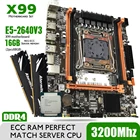 Комплект материнской платы X99 D4 DDR4 с Xeon E5 2640 V3 LGA2011-3 ЦП 2 шт. X 8 ГБ = 16 Гб 3200 МГц ОЗУ Память DDR4 REG ECC