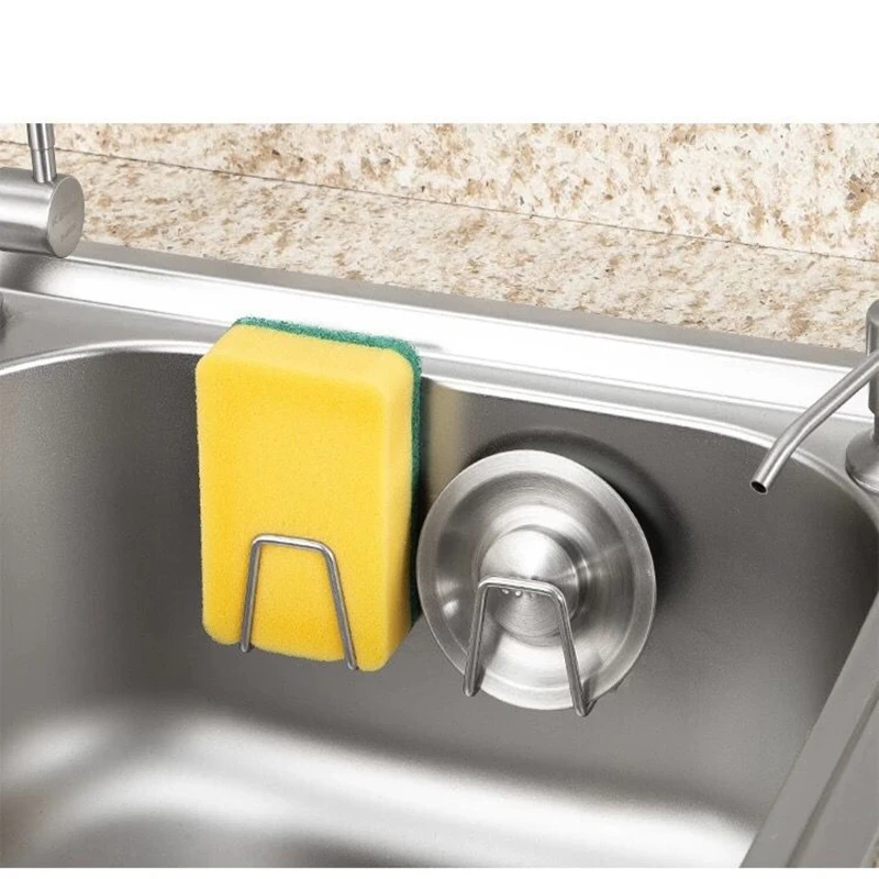 Kitchen Sponges Holder Self Adhesive Sink Drain Drying Rack 304 Stainless Steel Storage Accessories | Дом и сад