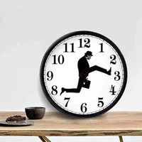 british comedy silly walk wall clock comedian home decor ballet dancer wall clock watch funny walking silent mute clock dropship