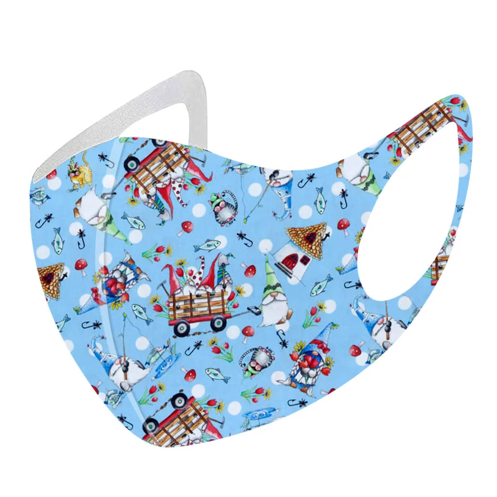 5 шт. детская Рождественская маска для рта защиты на открытом воздухе лица