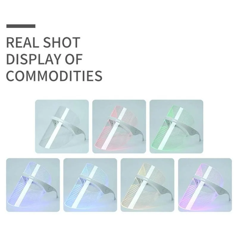 Маска для лица 7 цветов светодиодная с крассветильник Том терапия отбеливание