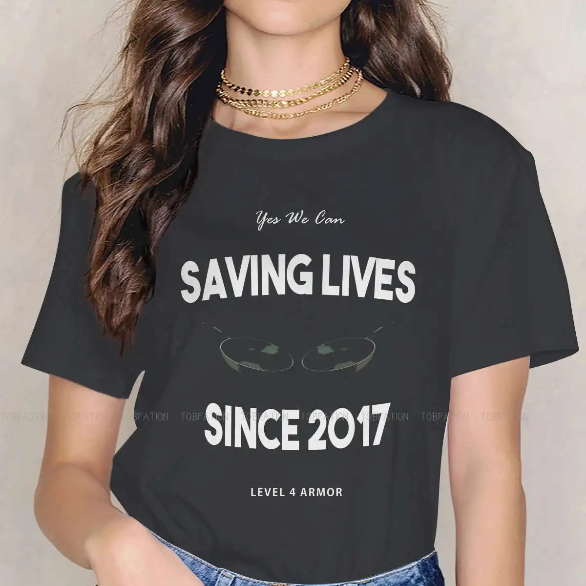 

Saving Lives Since 2017 Pan TShirt PUBG Playerunknown's Battlegrounds Pure Cotton Classic T Shirt Woman's Fashion 5XL Hot Sale