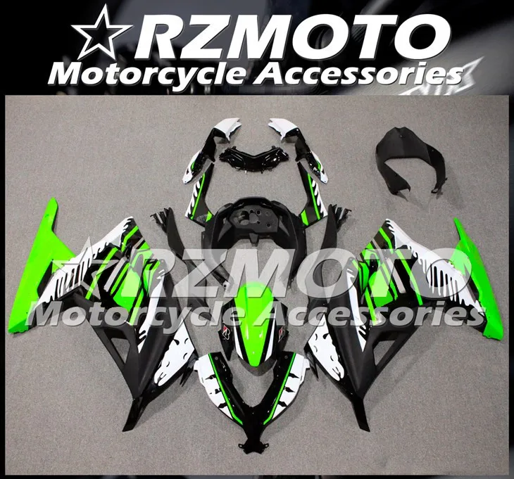 

New ABS Motorcycle Fairings kit Fit for Kawasaki Ninja 300 EX300 ninja300r 2013 2014 2015 13 14 15 16 17 18 19 Green white