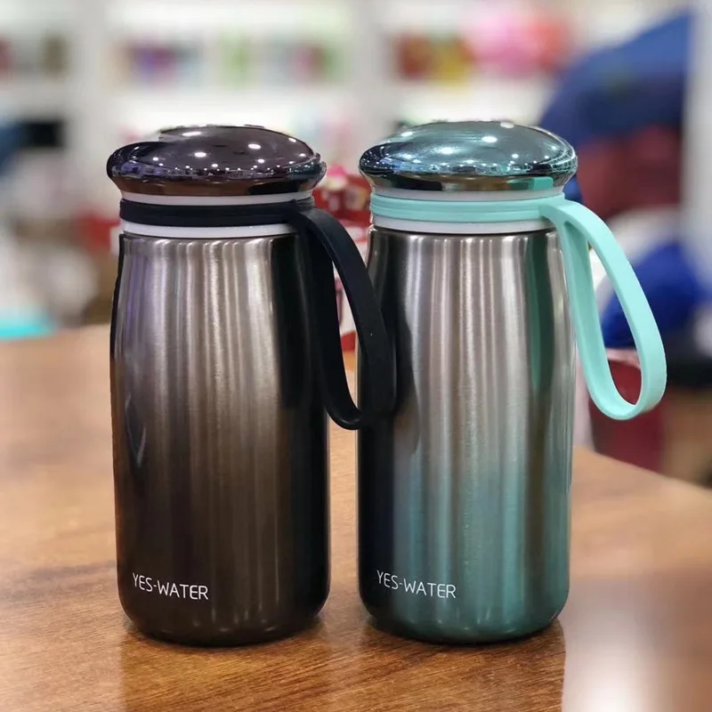 Не содержит Бисфенол А 300ml Термос бутылка для воды с Портативный веревка 18/8