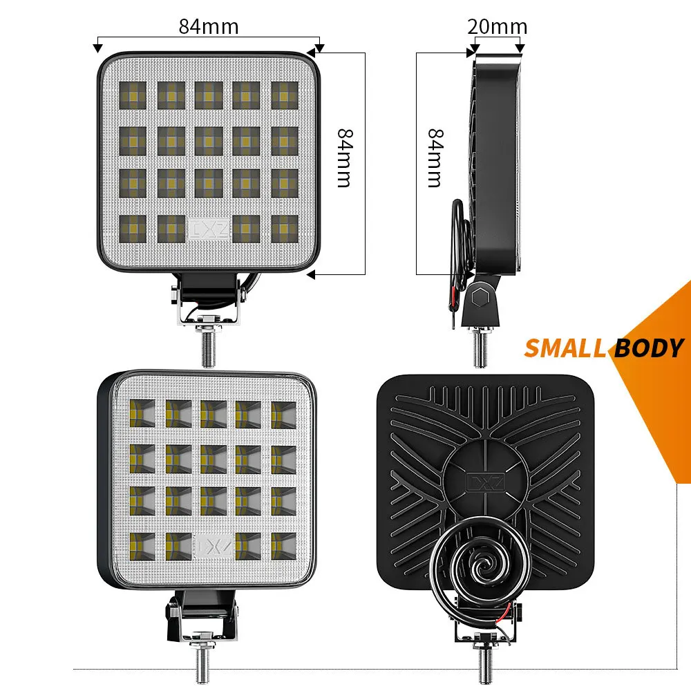 12V 24V 57W 6500K 19LED супер яркий автомобильный рабочий светильник точечный для вождения