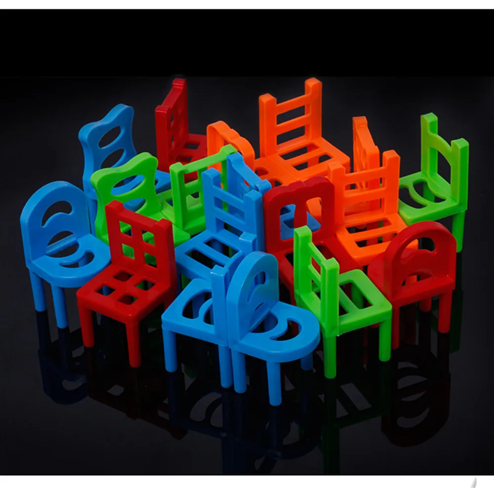 

Family Board Game Children Educational Toy Balance Stacking Chairs Office Game Toys 18 pcs For Children Gift Interactive Game