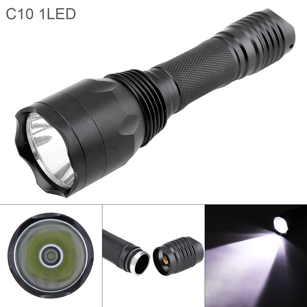 

3600 Lumens C10 18650 Ultra Bright XPG2 R51A Lamp Beads White Light LED Flashlight Waterproof Shockproof Tactical Flashlight