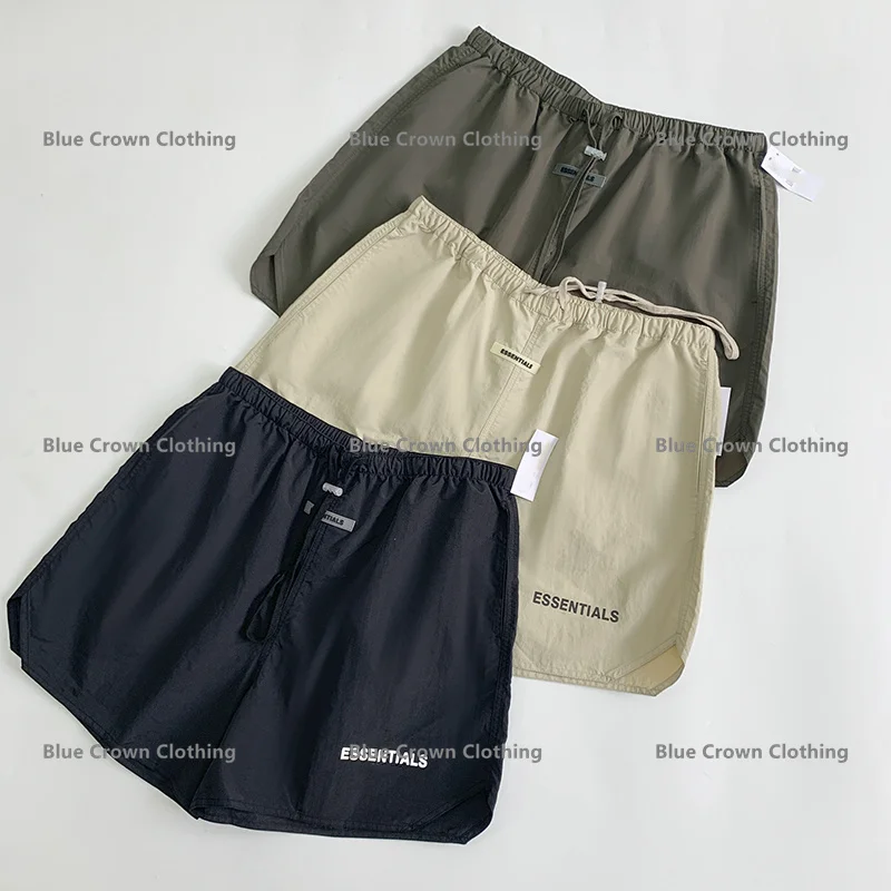 

2020 Style Essentials Collection Logo Patched Women Men Fast Dry Shorts Hiphop Streetwear Men Casual Beach Shorts For Summer