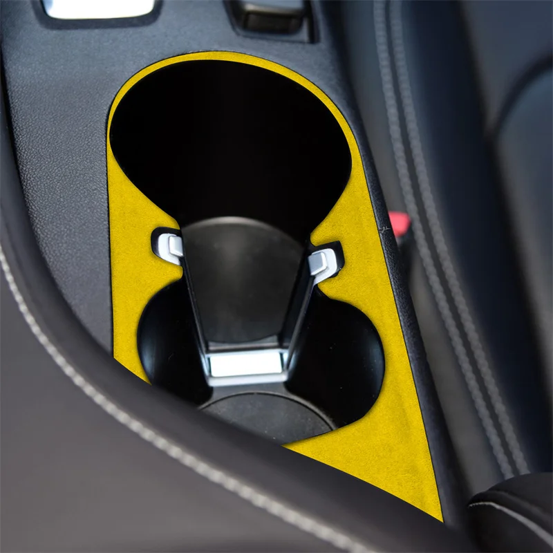 Multicolor selection Center console suede Water cup panel Auto interior parts For Chevrolet Camaro 2016-2020