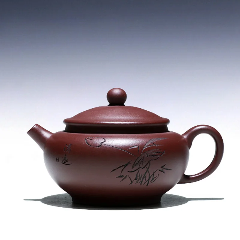 

well joy pot 】 yixing recommended rong-hua wu handmade household undressed ore purple clay qingyuan 250 cc the teapot