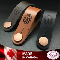steph handmade hss 002 headstock tie guitar strap button genuine leather